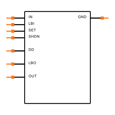 MAX667CPA+ Symbol