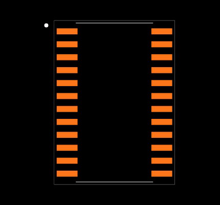 MAX7221CWG+ Footprint
