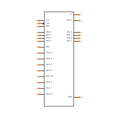 MAX7221EWG+ Symbol
