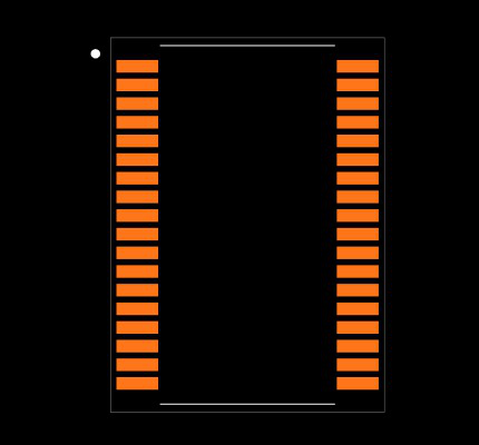 MAX7301AAX+ Footprint