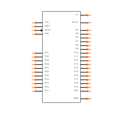 MAX7301AAX+T Symbol