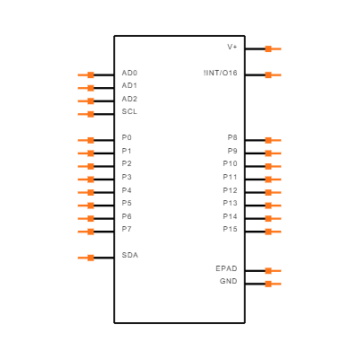 MAX7313ATG+T Symbol