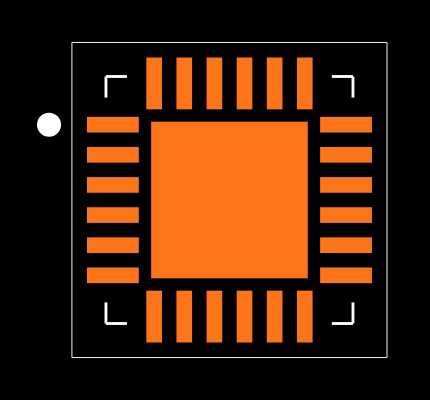 MAX7314ATG+ Footprint