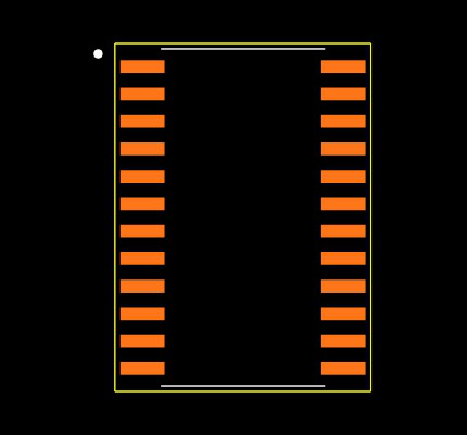 MAX7318AWG+T Footprint