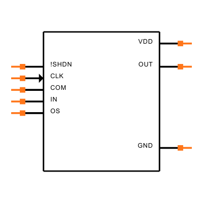 MAX7400CPA+ Symbol