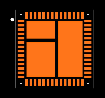 MAX8655ETN+T Footprint
