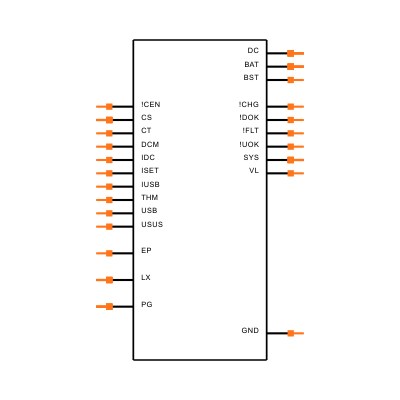 MAX8903AETI+T Symbol