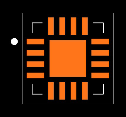 MAX9719AETE+ Footprint