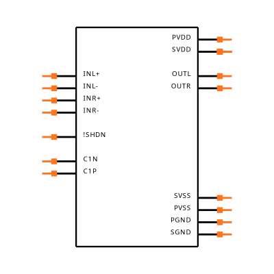 MAX9722AEUE+ Symbol