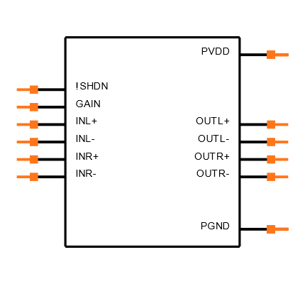 MAX98303EWE+T Symbol