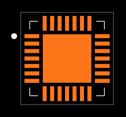 MAX9850ETI+ Footprint