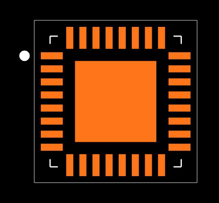 MAX9867ETJ+ Footprint