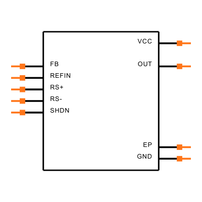 MAX9919FASA+T Symbol