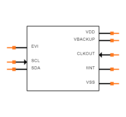 RV-3028-C7 32.768KHZ 1PPM TA QC Symbol