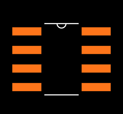 24LC16BT-E/SN Footprint