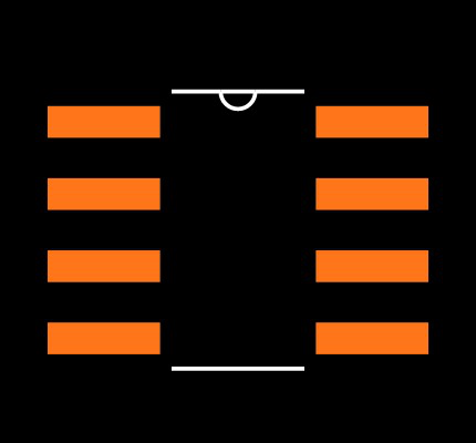 25AA160-I/SN Footprint