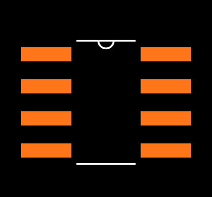 93C46AX-E/SN Footprint