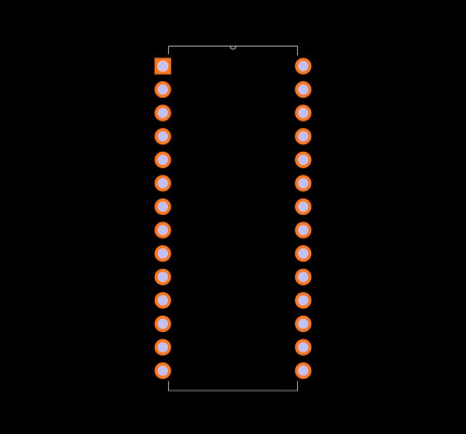 AT28C64B-20PI Footprint