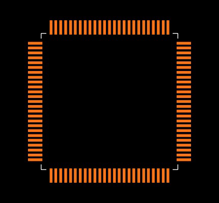AT32UC3A1128-AUT Footprint