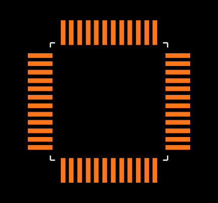 AT32UC3L0256-AUT Footprint