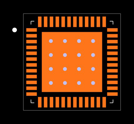 AT86RF215-ZU Footprint