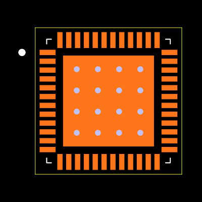 AT86RF215-ZUR Footprint
