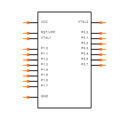 AT89C4051-24PU Symbol