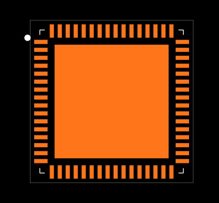 AT90USB646-MU Footprint