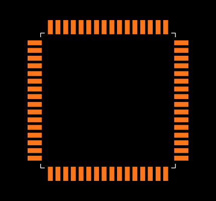 AT90USB647-AU Footprint