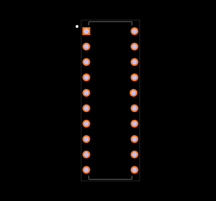 ATF16V8B-15PU Footprint