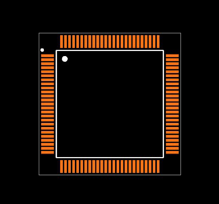 ATMEGA1280V-8AU Footprint