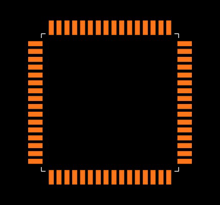 ATMEGA128L-8AU Footprint