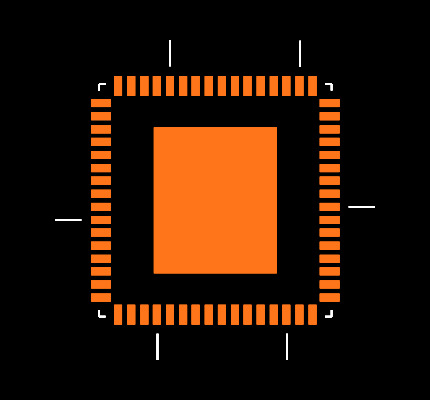 ATMEGA128RFA1-ZU00 Footprint