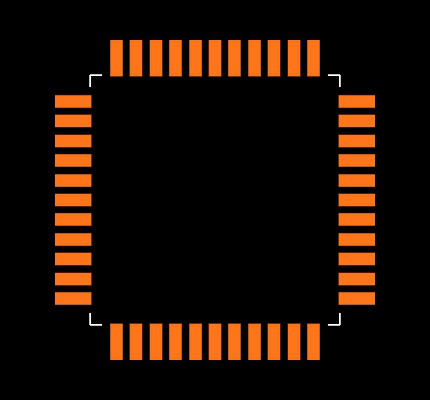 ATMEGA644-20AU Footprint