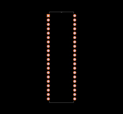 ATMEGA644-20PU Footprint