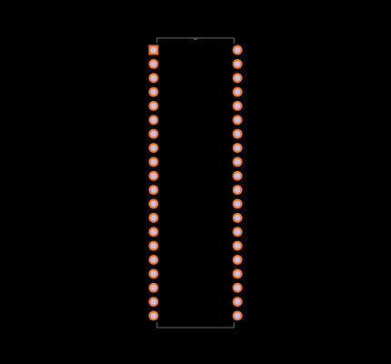 ATMEGA644P-20PU Footprint