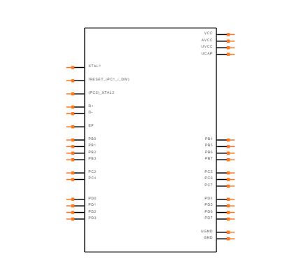 ATMEGA8U2-MU Symbol