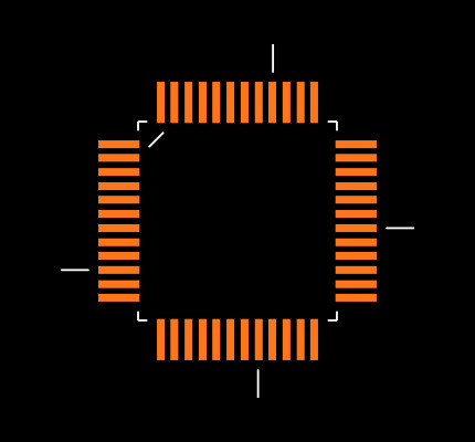 ATSAM3S1AB-AUR Footprint