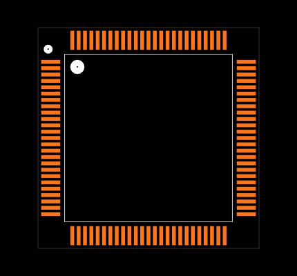 ATSAM3X8CA-AU Footprint