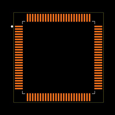ATSAM4C32CA-AUR Footprint