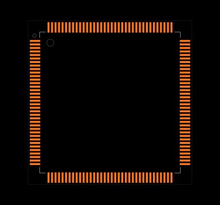 ATSAM4E8EA-AU Footprint