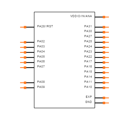 ATSAMD10D13A-MNT Symbol