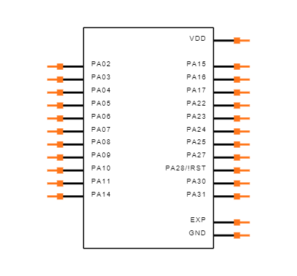 ATSAMD11D14A-MNT Symbol