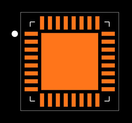 ATSAMD21E16L-MF Footprint