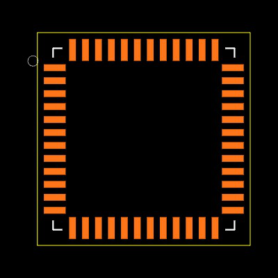 ATSAMD21G18A-MFT Footprint