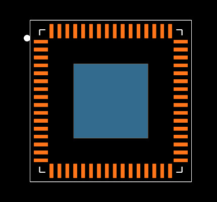 ATSAMD51J19A-MU Footprint