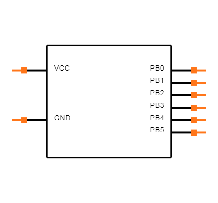 ATTINY13-20SSU Symbol