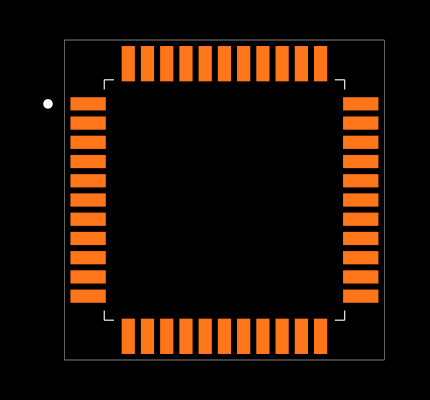 ATXMEGA128A4U-AU Footprint