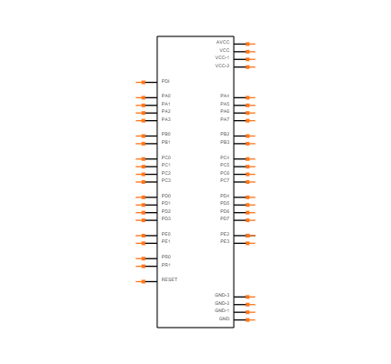 ATXMEGA128A4U-AU Symbol