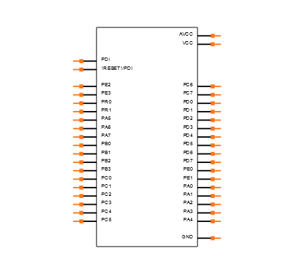ATXMEGA32A4U-AU Symbol